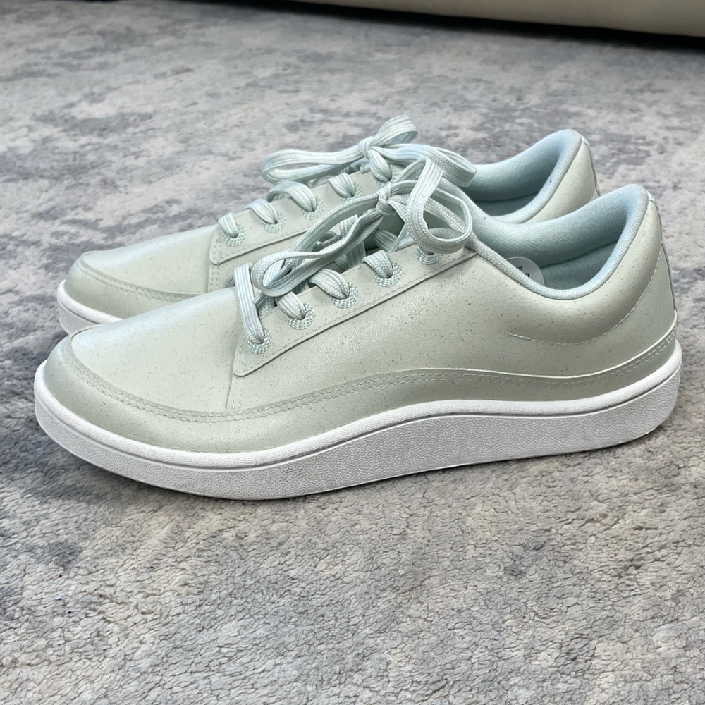 New Allbirds Plant Pacers PP Lace Up Vegan Leather Sneakers Dreamy Green Sz 8 - Picture 2 of 15